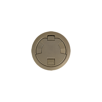 6AT Prewired Evolution™ Poke Thru Device, Surface Style Cover, Brass