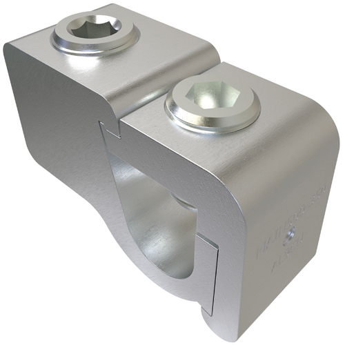 Aluminum T Tap Connector, Dual Rated, Main Conductor Range 500-350, Tap Range 500-2, Tin Plated, UL, CSA