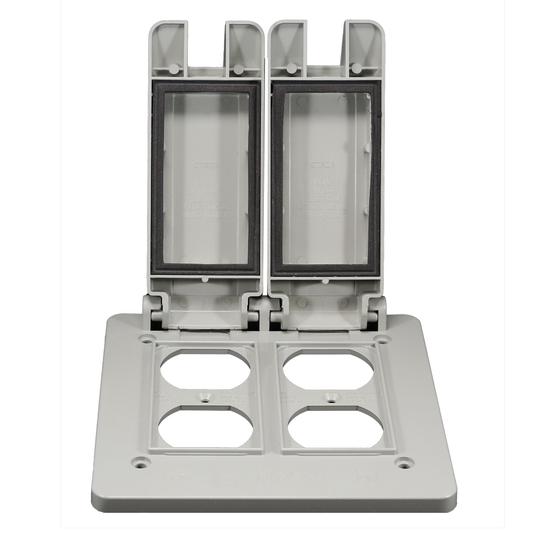 2-Gang Weatherproof Double Duplex Cover