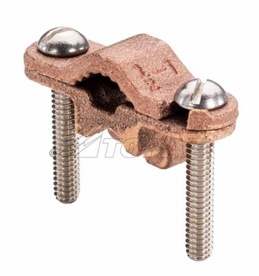 1/2" - 1" Bronze - Lay-In Lug Style Combination Ground Clamps for Bare Wire