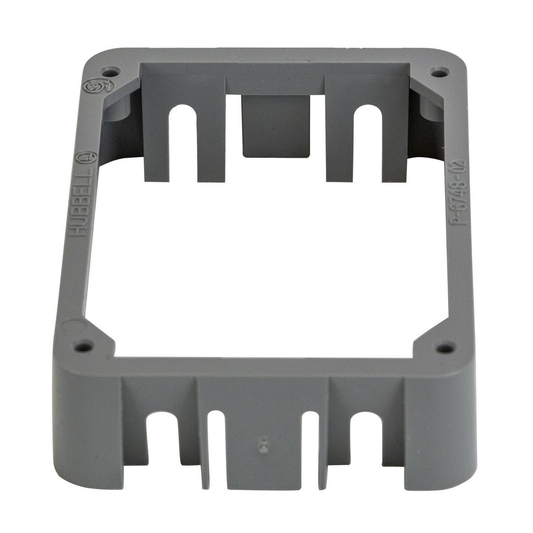 1-Gang Adapter Collar for Metallic Carpet and Tile Flanges, Gray