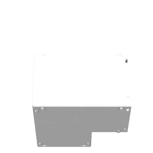 10x6.125x10 Wireway Elbow 90 Side Wall Access ANSI 61 Gray Steel