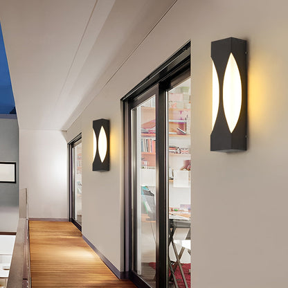 [Open-Box] Creative Rectangular Waterproof LED Black Modern Outdoor Wall Sconce Lighting