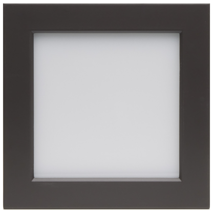 10.5 watt; 5.5" Flush Mount LED Fixture; 2700K; Square Shape; Bronze Finish; 120 volts