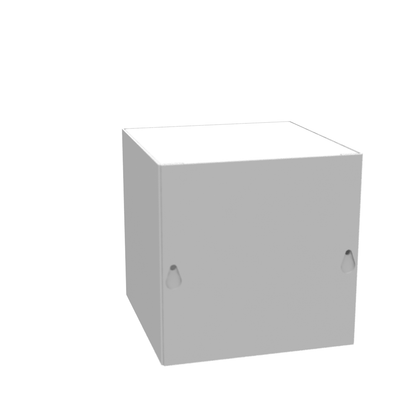 6x6x6 Screw Cover Type 1 UL Steel No KO Gray Cover w/ Teardrop Slots Holes In Back