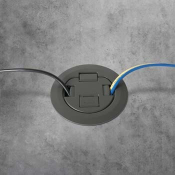 4AT Prewired All Power Evolution™ Poke-Thru Device-Gray