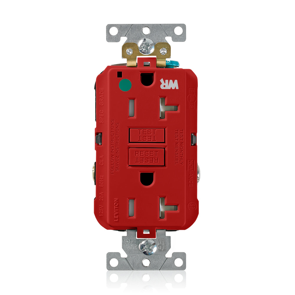 20 Amp SmartlockPro¬Æ GFCI Receptacle/Outlet, Hospital Grade, Weather and Tamper-Resistant