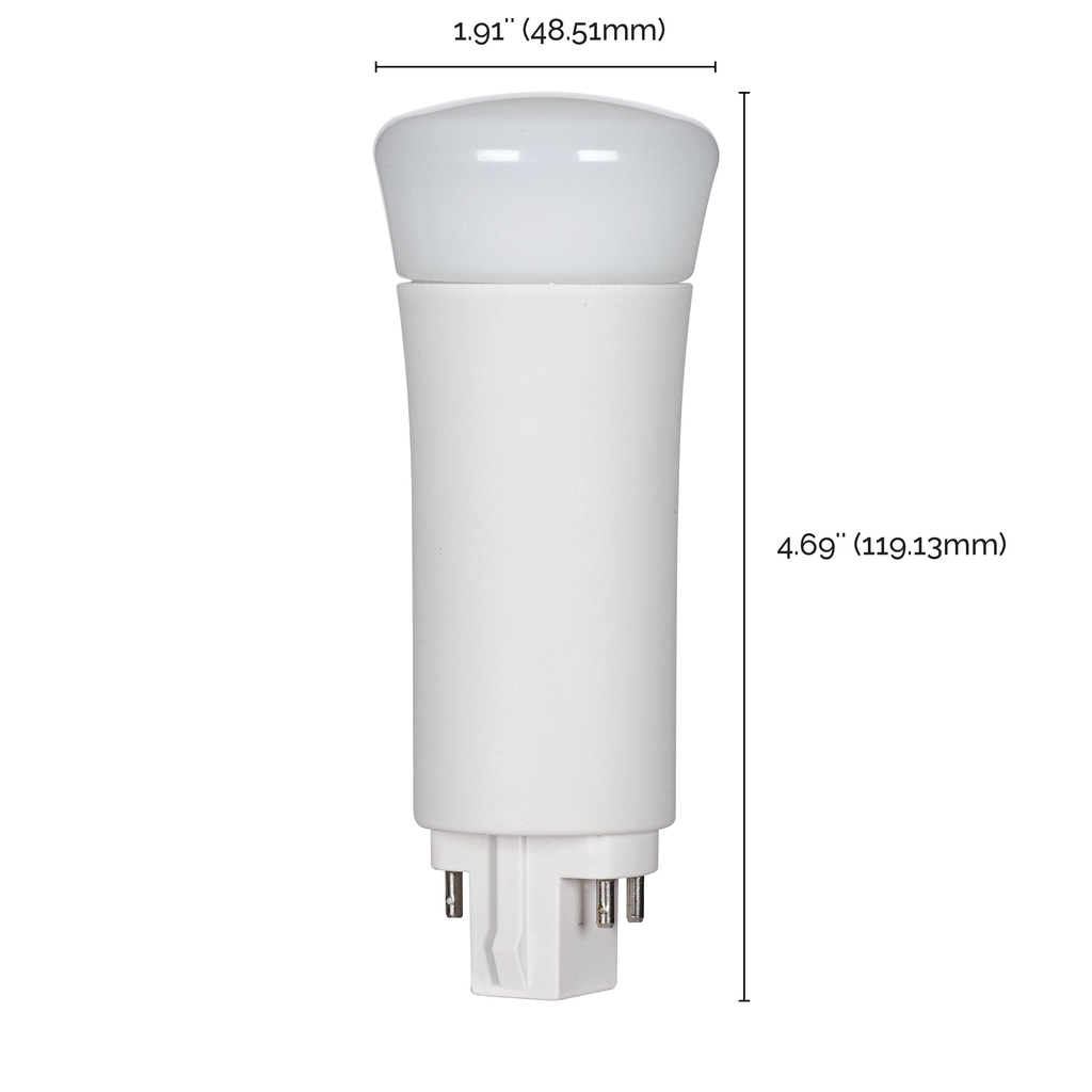 9 Watt LED PL 4-Pin; 3500K; 1050 Lumens; G24q base; 50000 Average rated hours; 120 Deg. Beam Angle; Type A; Ballast dependent