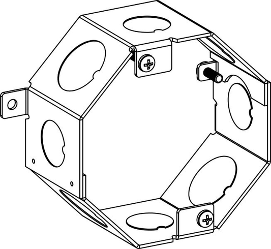 2" DEEP, 4" OCTAGONAL CONCRETE BOX