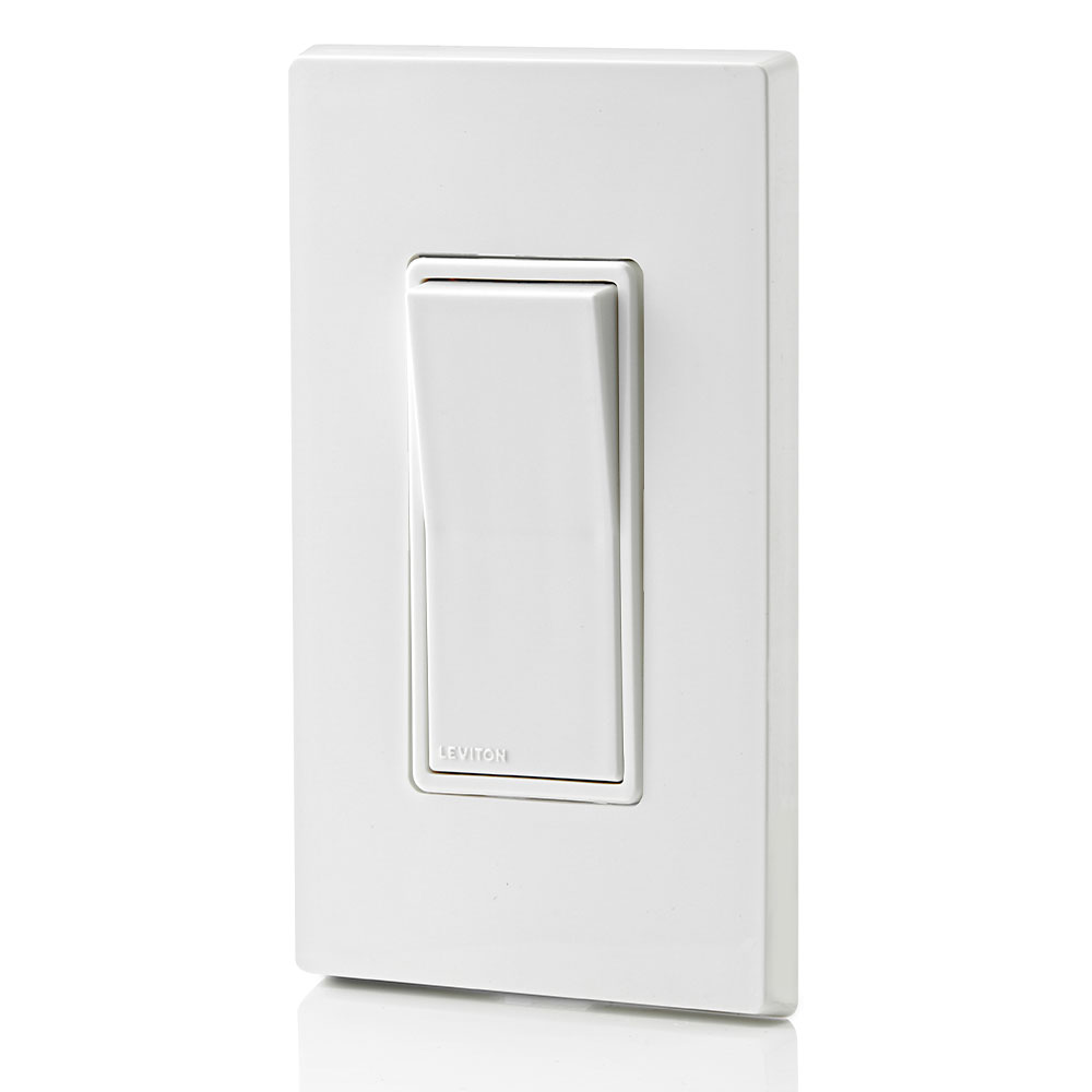 15 Amp Decora Single-Pole Switch, Grounding, White