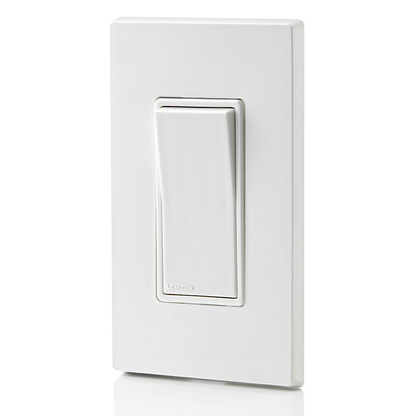 15 Amp Decora Single-Pole Switch, Grounding, White