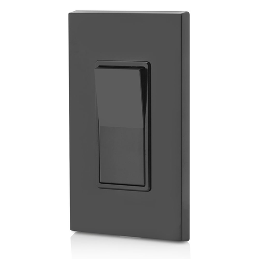 15 Amp Decora Rocker 3-Way Switch, Grounding, Black