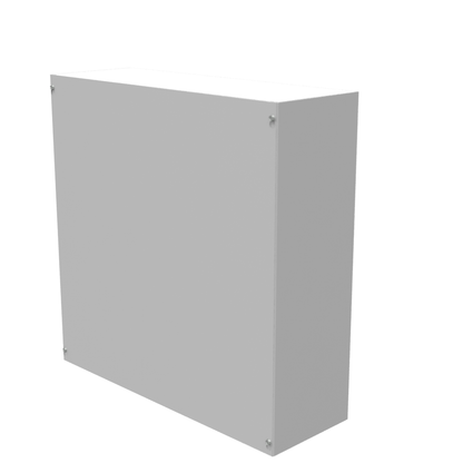 24X8x24 Screw Cover Type 1 UL Steel No KO Gray Cover w/ Teardrop Slots Holes In Back