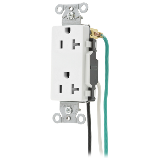 8" Receptacle W/Stranded Leads White