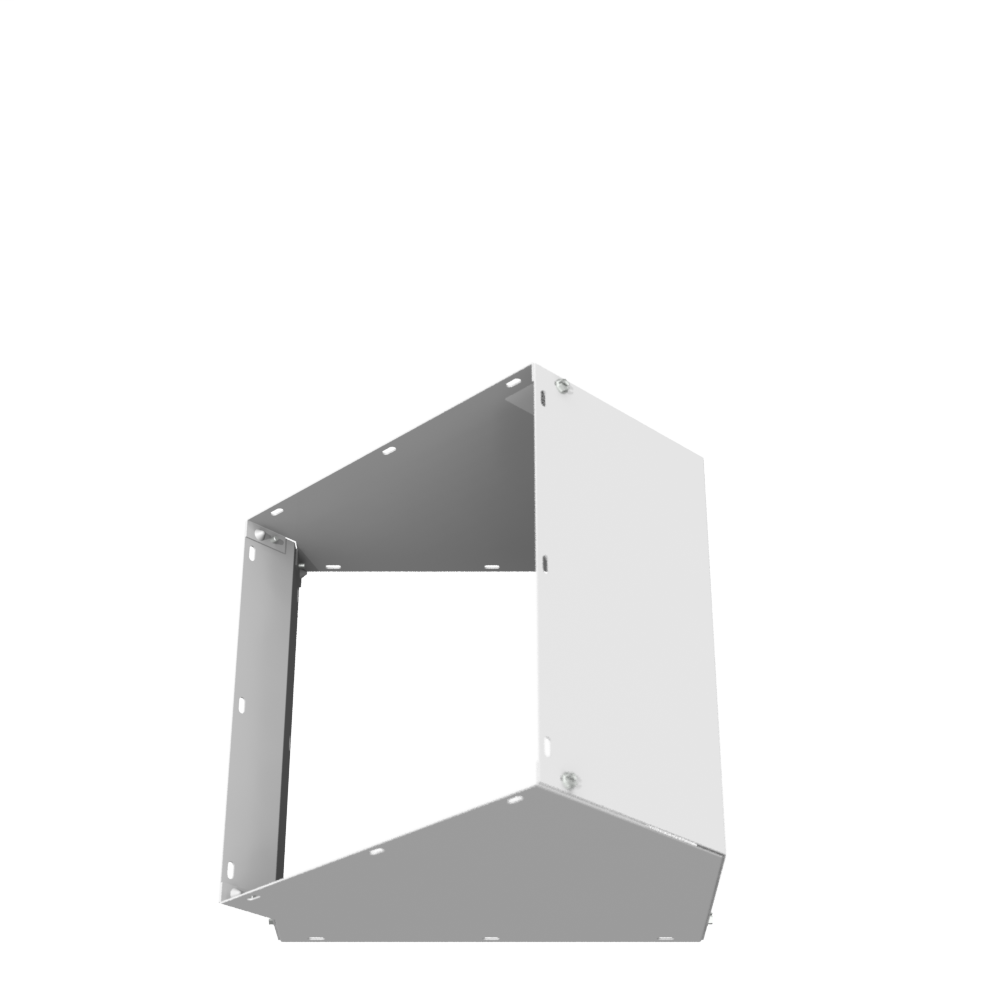 11.875x12x12.25 Wireway Elbow 45 Corner ANSI 61 Gray Steel