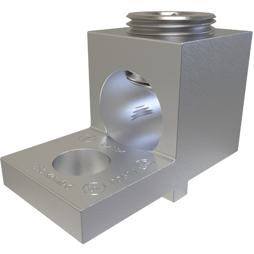 Aluminum Anti-Turn Mechanical Lug, Conductor Range 350-6, 1 Conductor, 3/8in Bolt Size, Tin Plated, UL, CSA