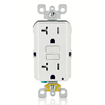 20 Amp, Self Test, Tamper-Resistant GFCI Outlet with LED Indicator Light