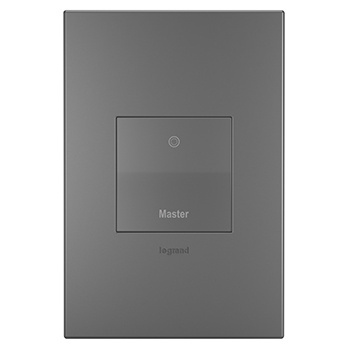 adorne® 15A Paddle™ Switch, Engraved - Master, Magnesium