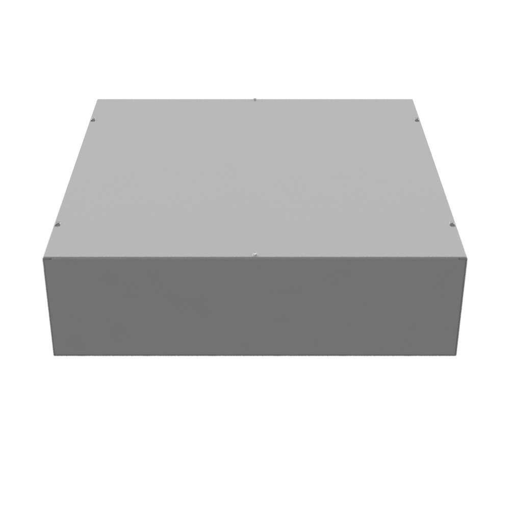 36x10x36 Screw Cover Type 1 UL Steel No KO Gray Cover w/Teardrop Slots Holes In Back
