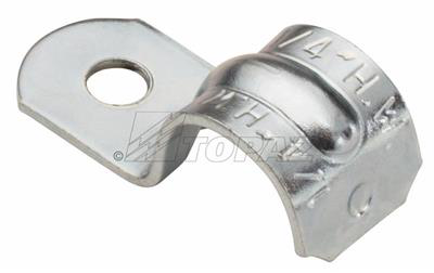 1/4" One Hole, Steel Rigid Straps Snap-On Type