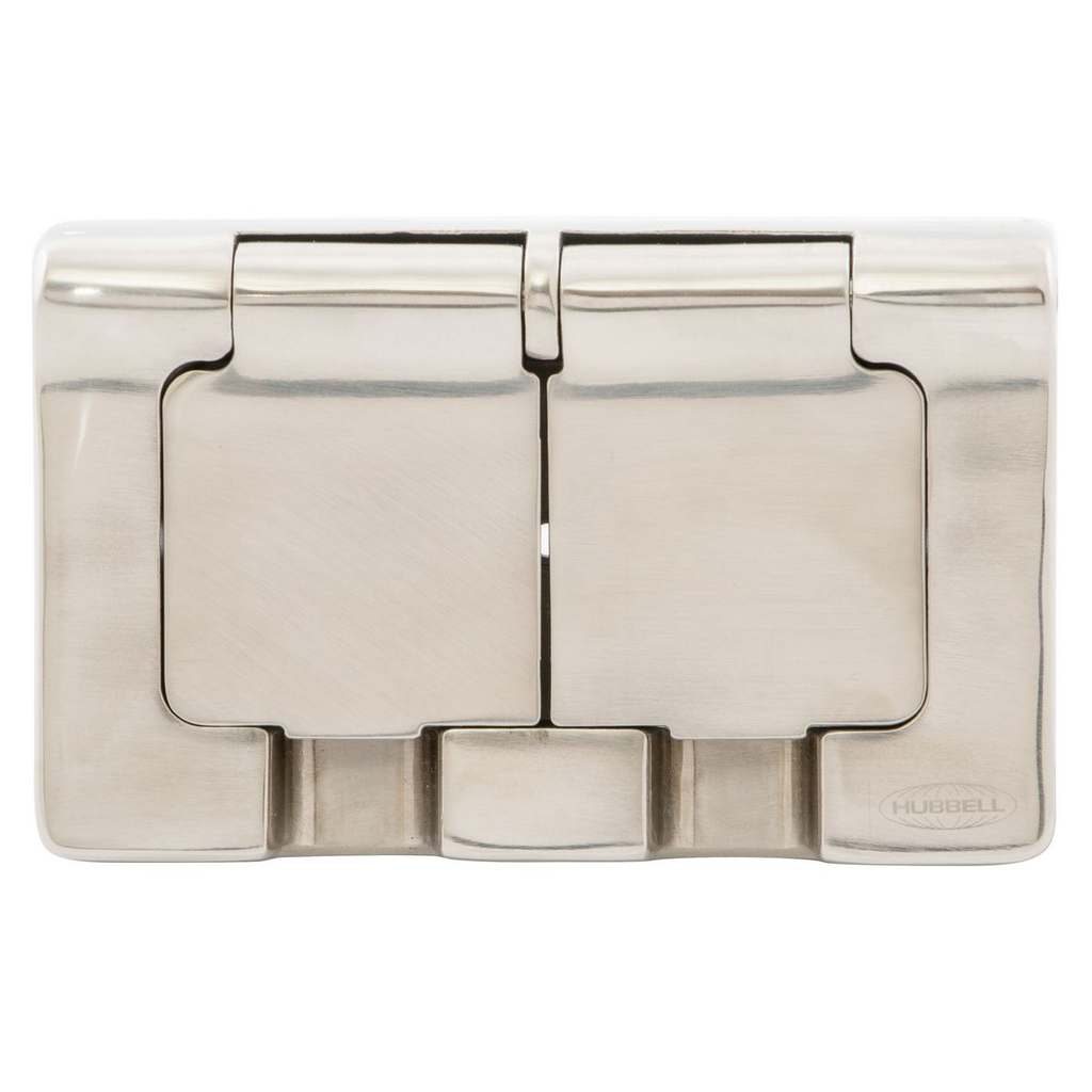 1 Gang, Stainless Steel Duplex Cover, 3R