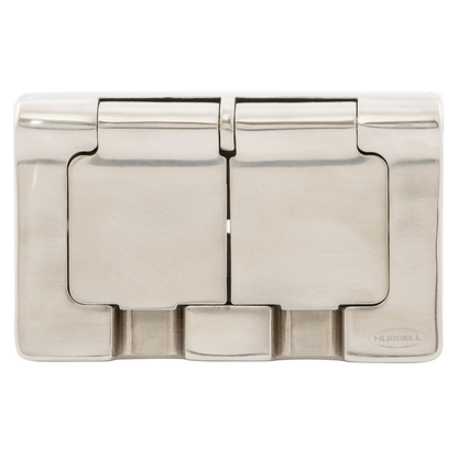 1 Gang, Stainless Steel Duplex Cover, 3R