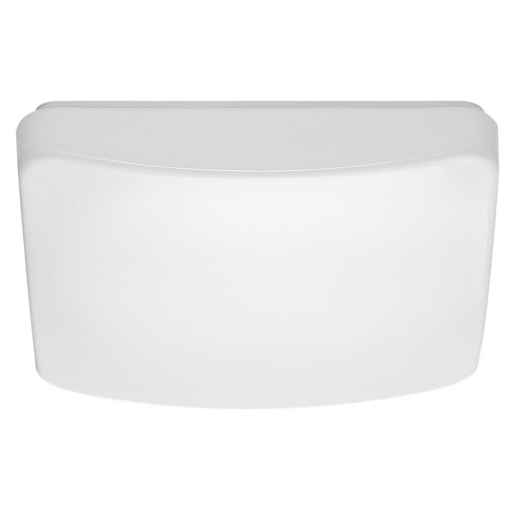 11"- LED Flush with White Acrylic Lens - Square - White Finish - with Occupancy Sensor - 120V