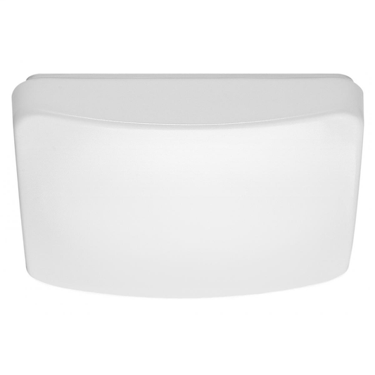 11"- LED Flush with White Acrylic Lens - Square - White Finish - with Occupancy Sensor - 120V
