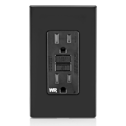 15 Amp GFCI Weather-Resistant Outlet, Self Test, Tamper-Resistant with LED Indicator Light