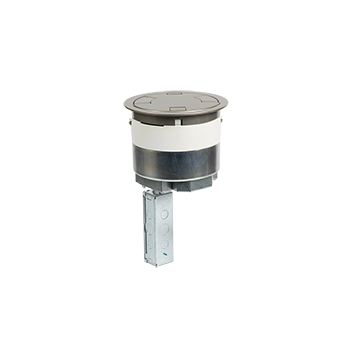 8AT Prewired Evolution™ Poke Thru Device, Flush Style Cover, Nickel