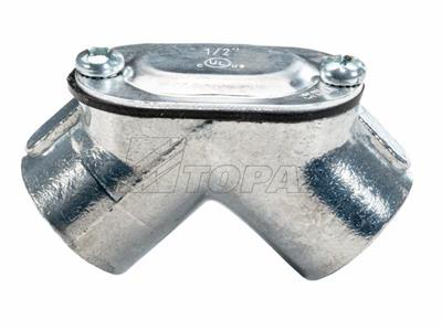 1/2" Rigid To Rigid 90° Pull Elbows Zinc With Gasket