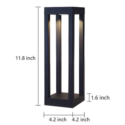 [Open-Box] Black Aluminum Garden LED 7W 4-Beam Landscape Bollard Lights