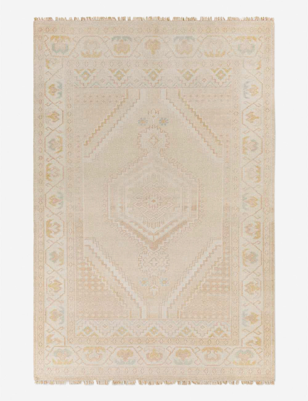 Lotus Hand-Knotted Wool-Blend Rug