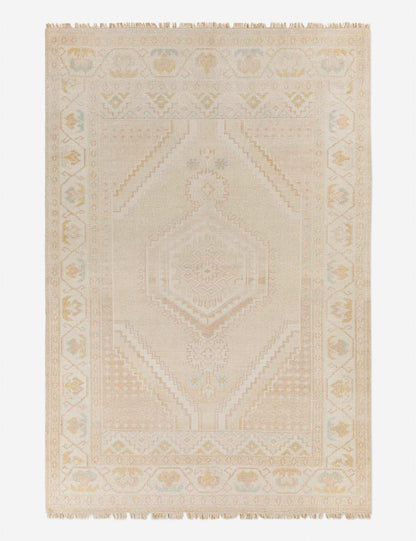 Lotus Hand-Knotted Wool-Blend Rug