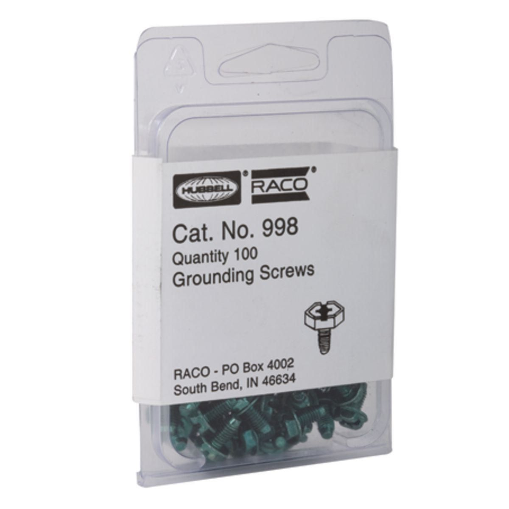 4-Way Combo Head, Green Dye Finish, 3/8 in. Ground Screw for 10-32 Tapped Hole (100/Clam)