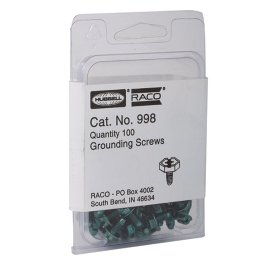 4-Way Combo Head, Green Dye Finish, 3/8 in. Ground Screw for 10-32 Tapped Hole (100/Clam)