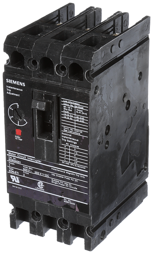 BREAKER ED 3P 1A 600V LUGS-ETI