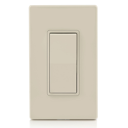 15 Amp Decora Rocker 3-Way Switch, Grounding, Light Almond