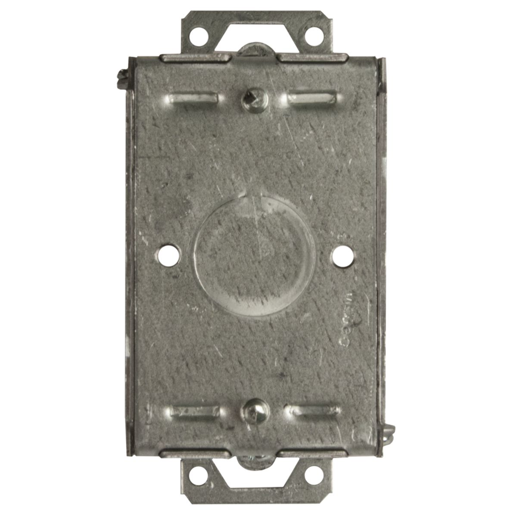 3 in. x 2 in. Switch Box, Gangable, 2-1/2 in. Deep One 1/2 in. KO & AC/MC/Flex Clamps, Plaster Ears