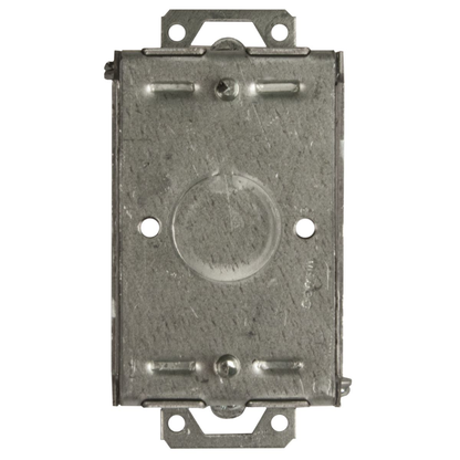 3 in. x 2 in. Switch Box, Gangable, 2-1/2 in. Deep One 1/2 in. KO & AC/MC/Flex Clamps, Plaster Ears