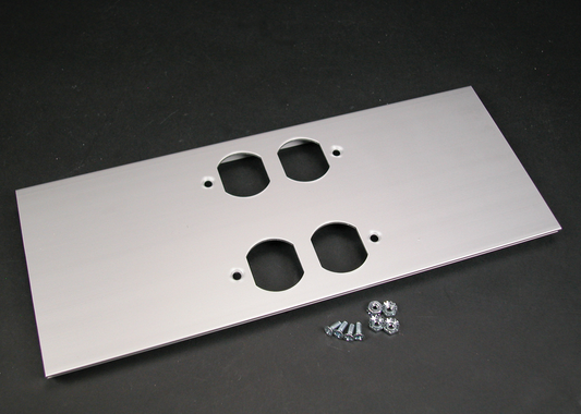 AL5200 Large Multi-Channel Raceway Double Duplex Cover Plate