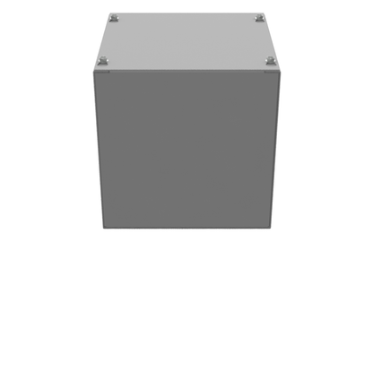 8x8x8 Screw Cover Type 1 UL Steel No KO Gray Cover w/ Teardrop Slots Holes In Back