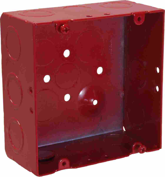 2-1/8" DEEP, 4-11/16" SQUARE FIRE ALARM BOX WELDED WITH MKO