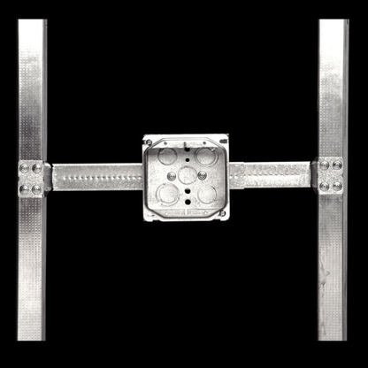Adjustable Box Mounting Brace, Adjust 10-3/8 in. to 18 in., for 4 in. or 4-11/16 in. Square Boxes that are 1-1/2 in. or 2-1/8 in. Deep
