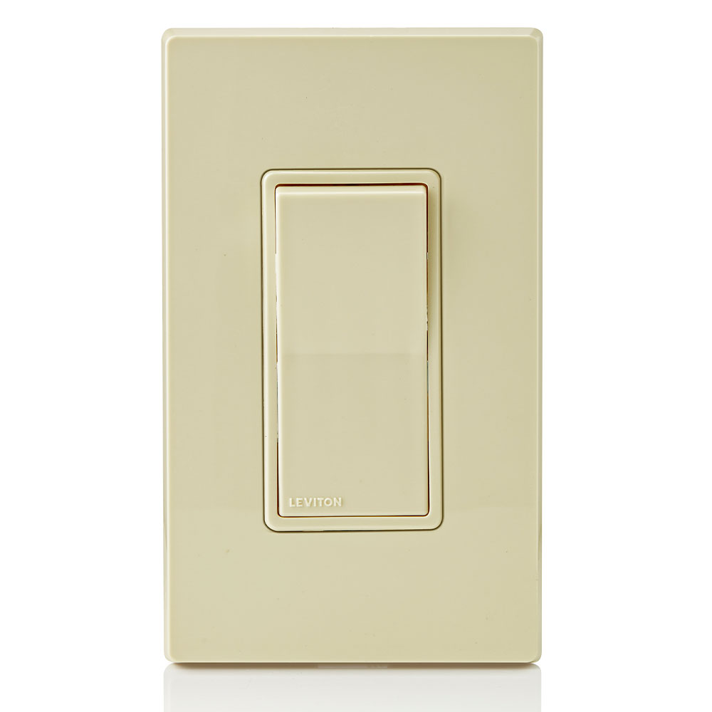 15 Amp Decora Rocker Single-Pole Switch, Grounding, Ivory