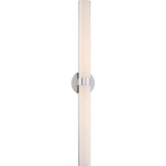 Bond - Double LED Vanity with White Acrylic Lens - Polished Nickel Finish