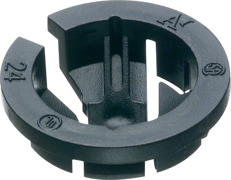 Black Button Non-Metallic Push-in Connector 3/4"