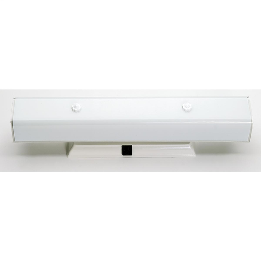 4 Light - 24" Vanity with White "U" Channel Glass with Convenience Outlet - White Finish