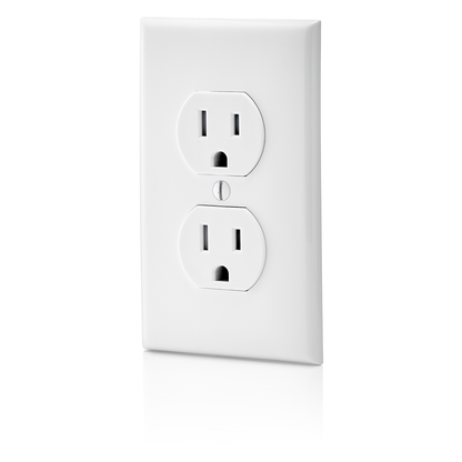 15 Amp Tamper-Resistant Duplex Outlet/Receptacle, Grounding, Light White