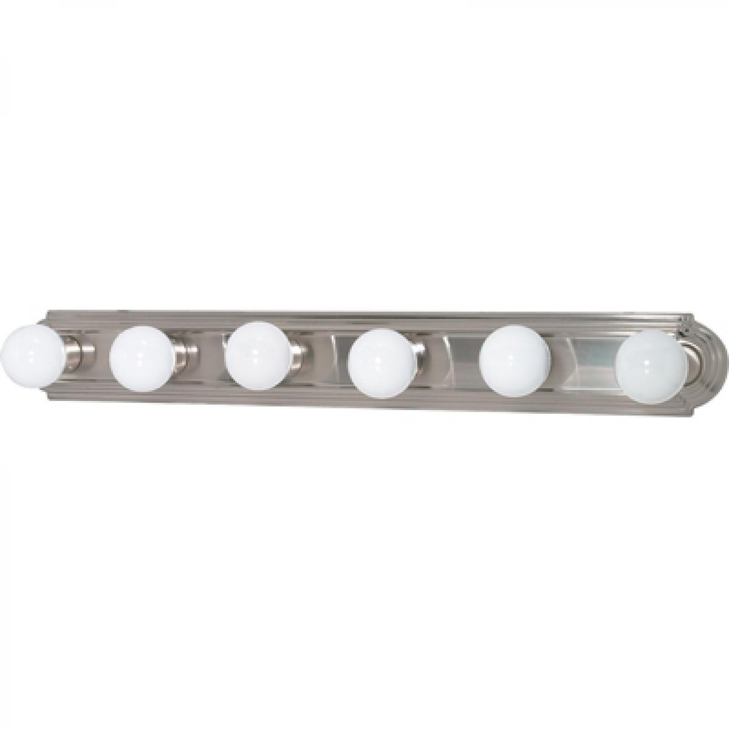 6 Light - 36" Vanity Strip - Brushed Nickel Finish